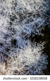 Ice Crystals Over Frozen Stream