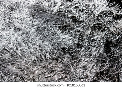 Ice Crystals Over Frozen Stream