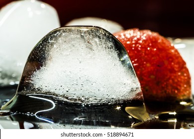 ice cube closeup