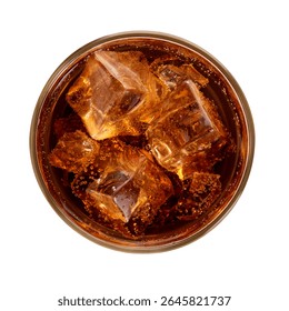 ice cube with cola cola
