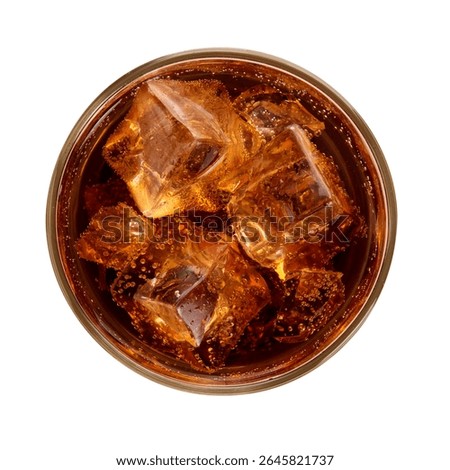 ice cube with cola cola