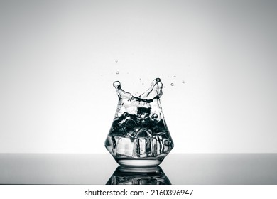 Ice Cube Dropped Glass Water Stock Photo 2160396947 | Shutterstock