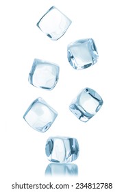 Ice Cube Isolated On White Background.