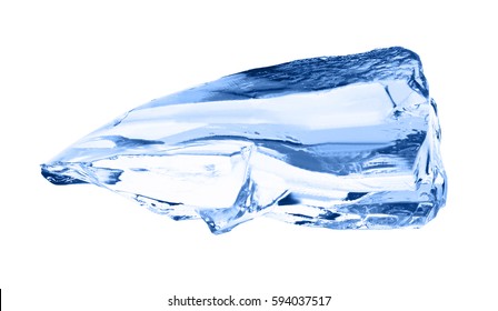 Ice cube isolated on white. - Shutterstock ID 594037517