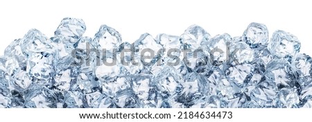 Ice cube layer on white background. File contains clipping paths.