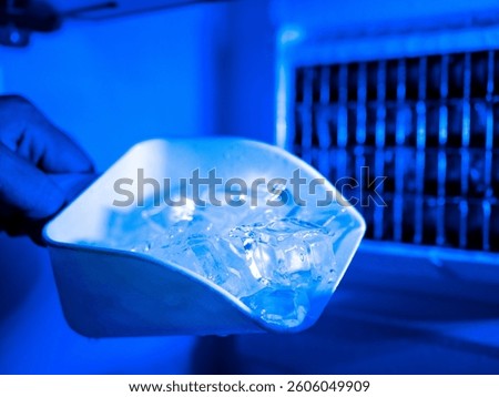 Ice cube maker machine for home cafe bar kitchen catering equipment.