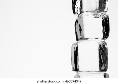 Ice cube on table