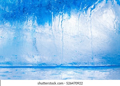 Ice Cube Texture Background, Macro Water Pattern Frost. Crystal Winter Design