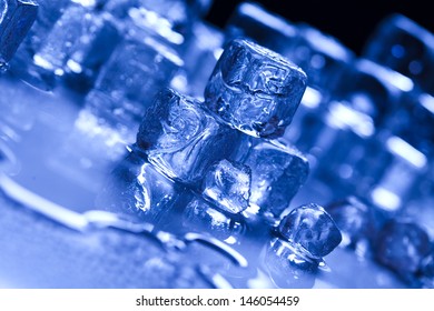 Ice cubes background