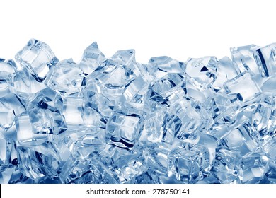 Ice cubes isolated on white background - Shutterstock ID 278750141