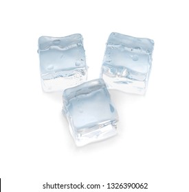 Ice cubes on white background - Shutterstock ID 1326390062