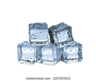 Ice Cubes On White Background Stock Photo 1357019213 | Shutterstock