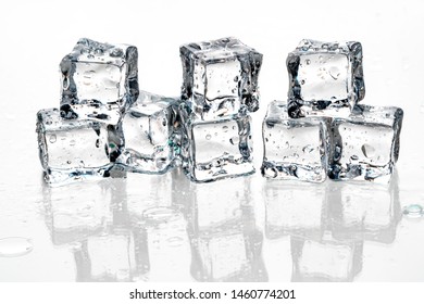 ice cubes on white background. - Shutterstock ID 1460774201