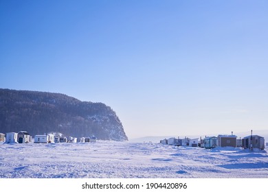 Ice Fishing Cabin In Canada