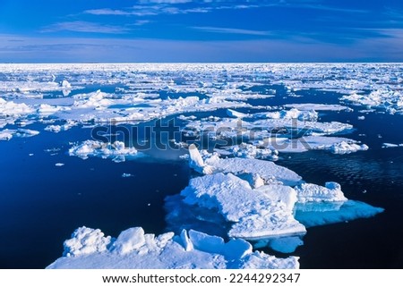 Ice floe in the Arctic ocean