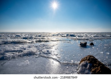 Ice Formation On Lake Saint Clair