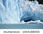 Ice formations on a wall of the Perito Moreno Glacier, Parque Na