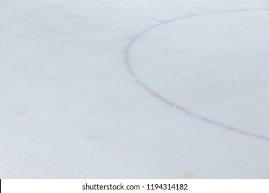 Ice Hockey Floor Surface Background And Texture In Winter Time, Ice Rink Sport Ground.