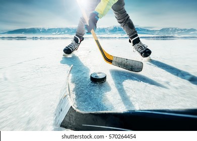 Ice Hockey Game Moment