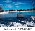 Ice Hockey On The Frozen Lake