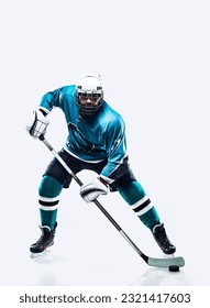 Ice hockey player. Download high resolution photo. Sport concept.