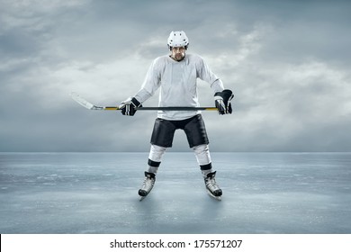 Ice hockey player on the ice