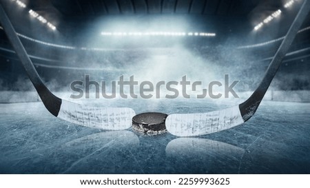  Ice hockey players on the grand ice arena - stadium