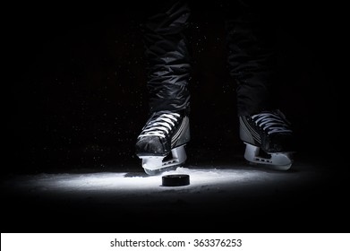 Ice Hockey players on rink
