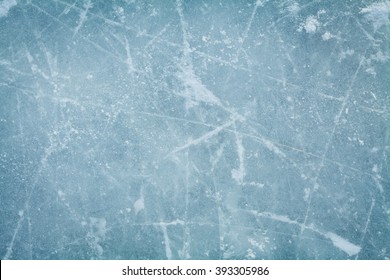 Ice Hockey Rink Background Or Texture, Macro, Top View