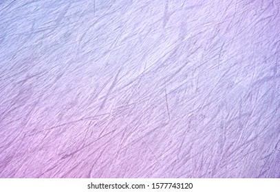 Ice Hockey Rink With Traces From Skates, Top View                               