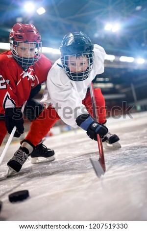 ice hockey sport young childrens players
