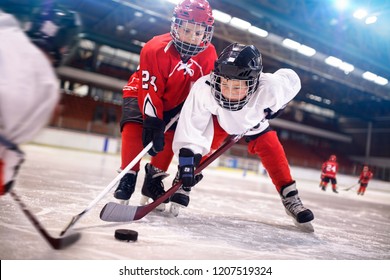 ice hockey sport young kids players