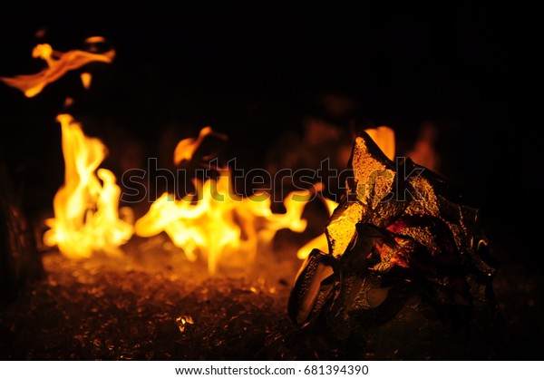 Ice Hotel Quebec Fireplace Ice Around Stock Photo Edit Now 681394390
