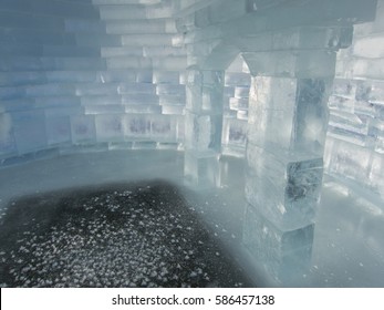 Ice House Inside, Like Igloo, Russia, Lake Baikal