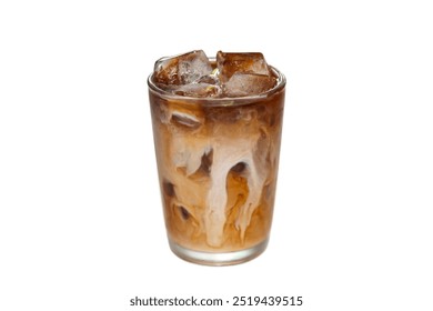 Ice Latte coffee serving on white background with concept beverage, isolate concept photo. - Powered by Shutterstock