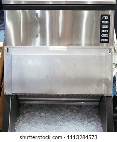 An Ice Making Machine Which Placed In Modern Restaurant.