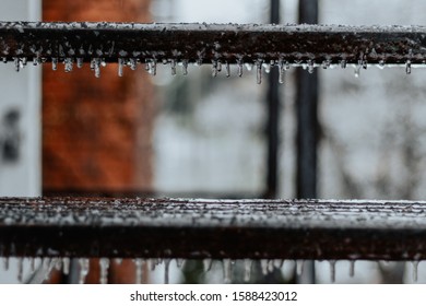 Ice On Fire Escape Steps