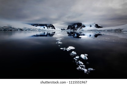 Ice On Water Antartica