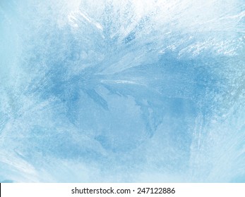 Ice on a window, background 