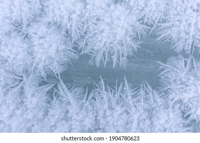 Ice pattern on a frozen river. Altai Republic, Siberia, Russia. - Powered by Shutterstock