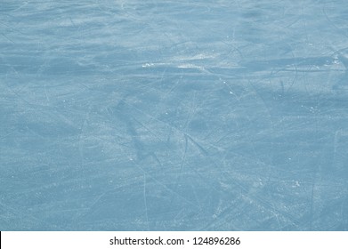 Ice Rink With Scratches Texture As A Background