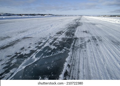 Ice Road Of Great Slave Lake