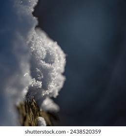 A ice sculpture closeup in thuringia while winter