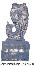 Ice Sculpture Isolated With Clipping Path - Fish