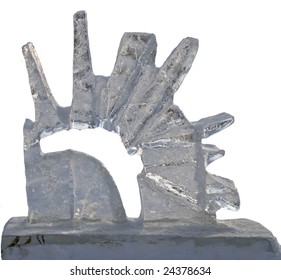 Ice Sculpture Isolated With Clipping Path