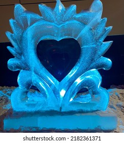 Ice Sculpture In The Shape Of A Heart