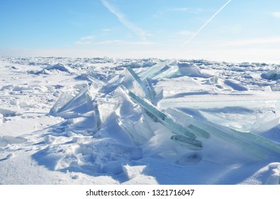 Ice Shards - Shadows In The Snow - Kitchi Gammi Park - Lake Superior - Duluth, Minnesota 