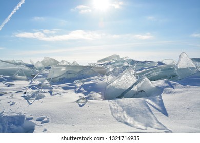 Ice Shards - Shadows In The Snow - Kitchi Gammi Park - Lake Superior - Duluth, Minnesota 