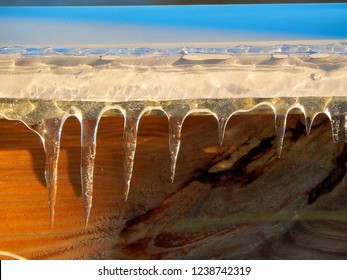 Ice Of The South .  Photographed At Wilmington Beach In Wilmington, NC.