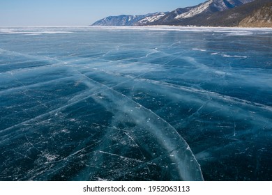 Ice Surface Of Baikal Lake